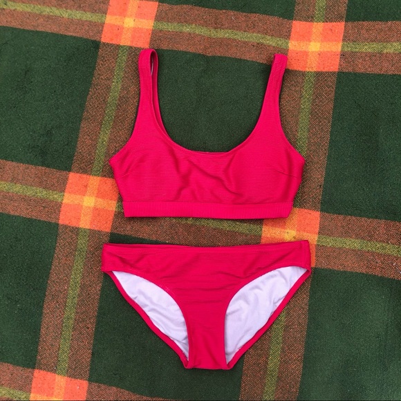 Old Navy Red Bikini Set Swimsuit - Picture 1 of 4